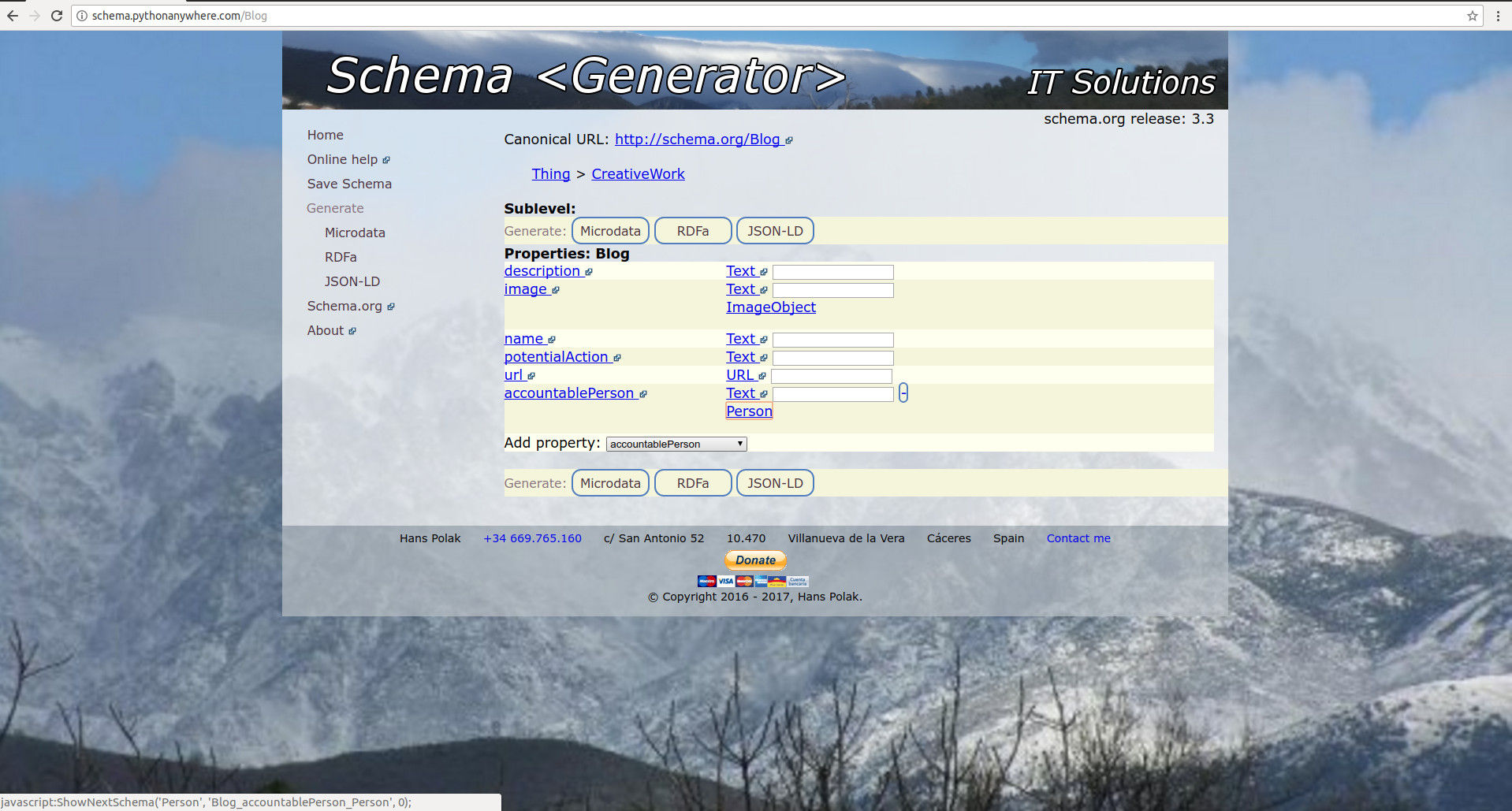 Blog Properties Blog Properties