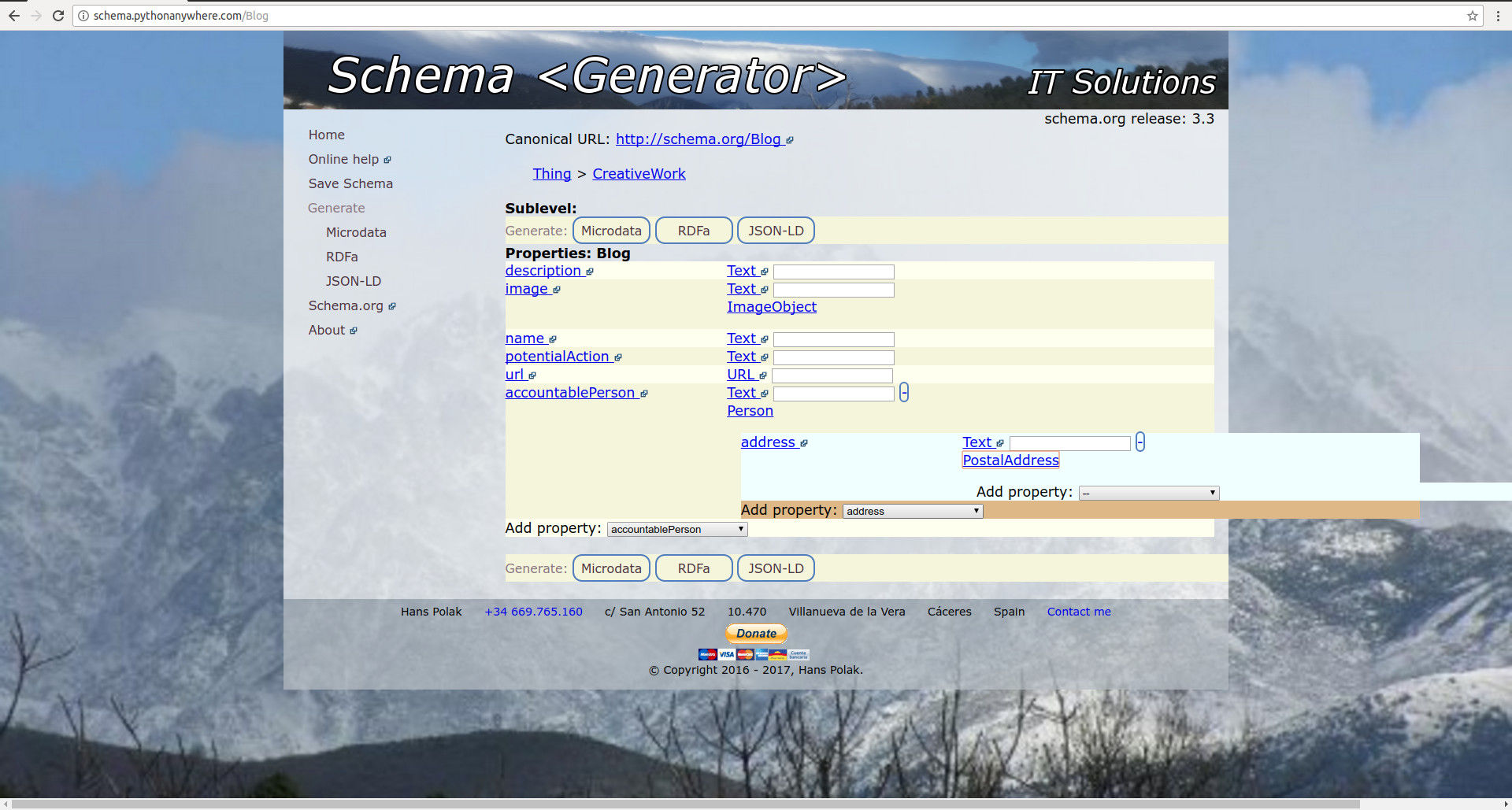 Person PostalAddress